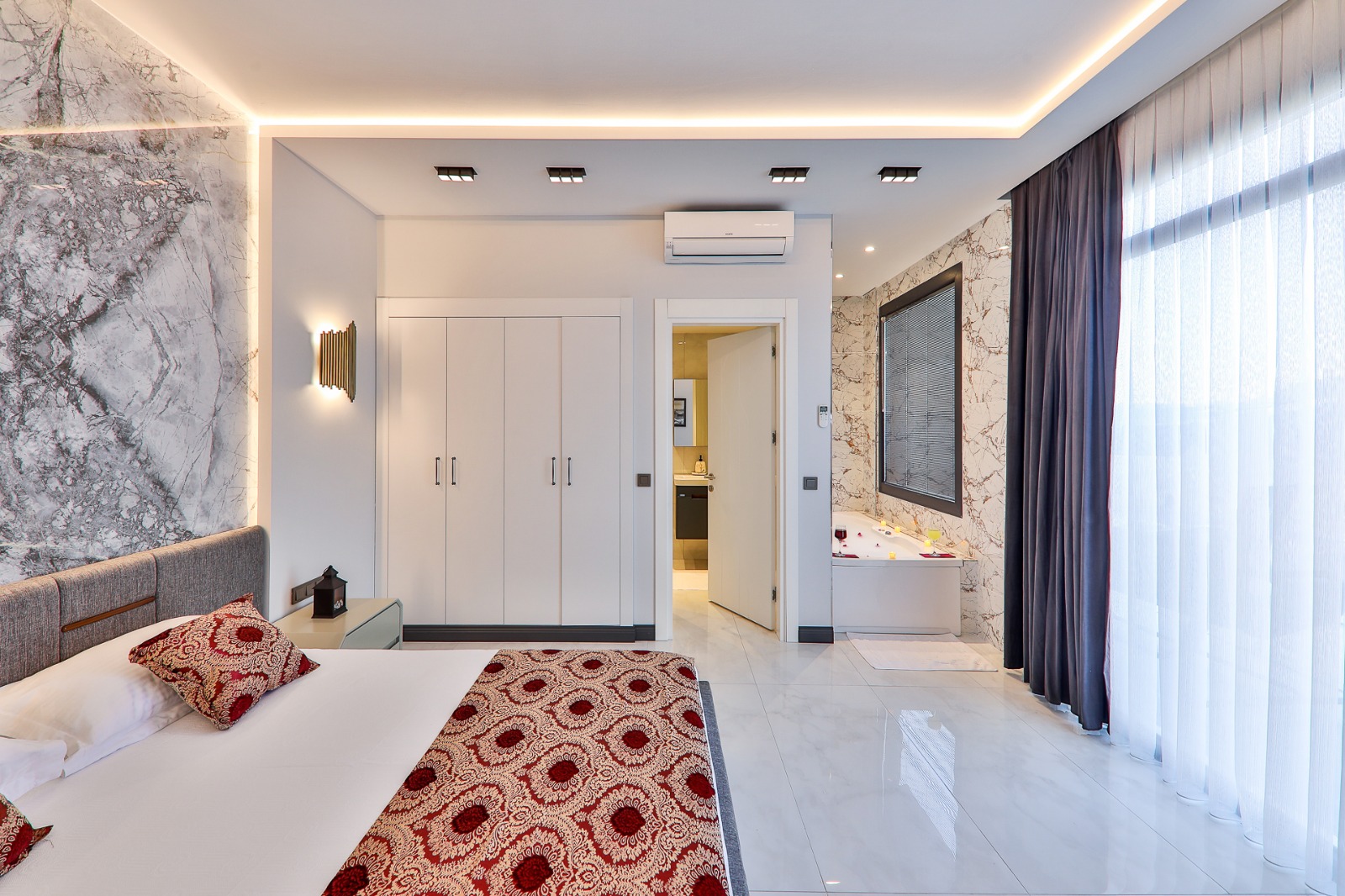 Villa yatak odası ve iç mekan